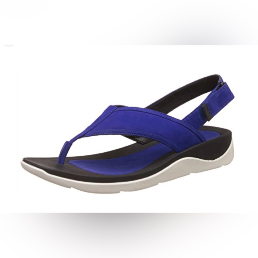 Clarks Artisan Women's Size 7 Caval Kora Slingback Sandal Blue Nubuck